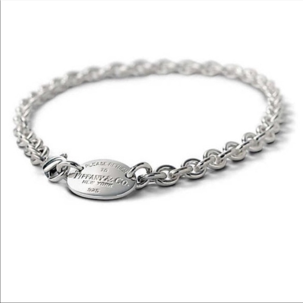 Authentic Tiffany and Co dog tag necklace.